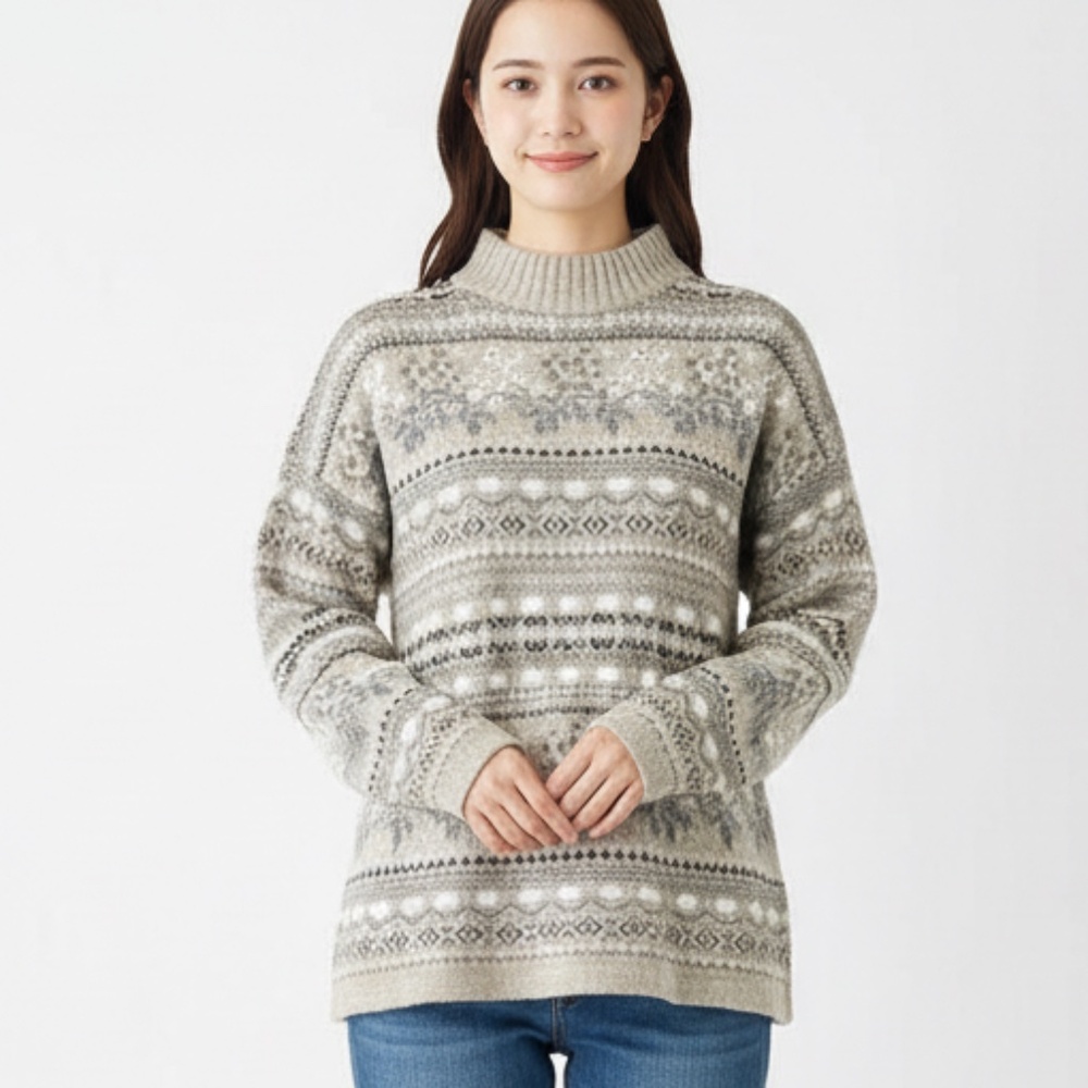 Buggle Boy for‎ Her Adele Knit Fair Isle Winter Cozy Sweater, M